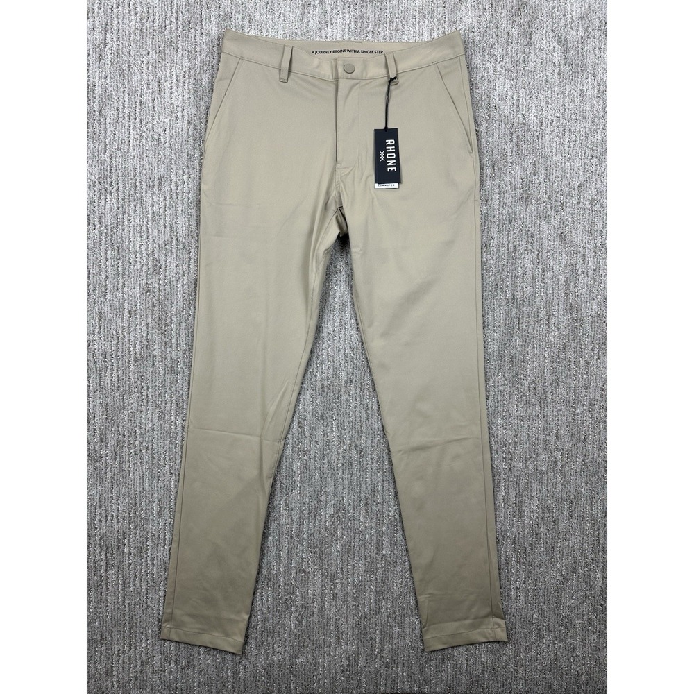 RHONE Men's Khaki Chinos - Light Tan